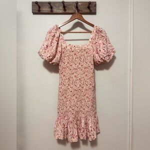 Floral Anthropologie Another Love dress with puff sleeves Size S/M